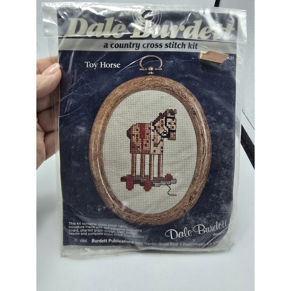 1985 Vintage Dale Burdett Country Cross Stitch Kit CK11 Toy Horse Christmas